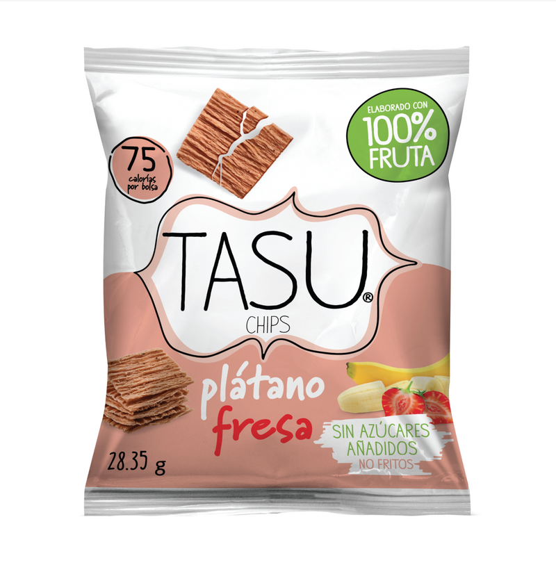 Chips de Plátano - Fresa Deshidratado TASU 28 g