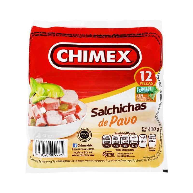 Salchicha Pavo Chimex 400 g