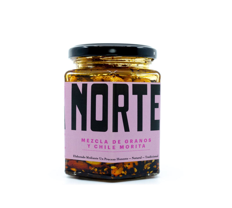 Salsas NORTE Mezcla de Granos y Chile Morita 240 g